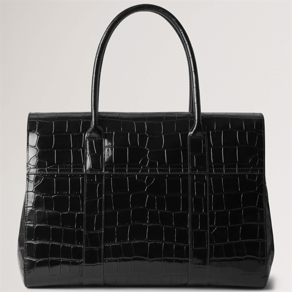 Mulberry Bayswater Black Shiny Small Croc